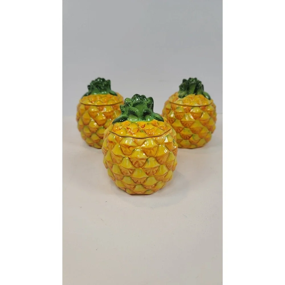 Temptations Fresh Crop‎ Pineapple Canisters Set Of 3